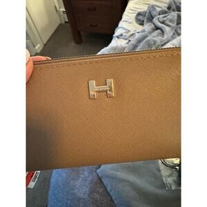 Halston leather wallet